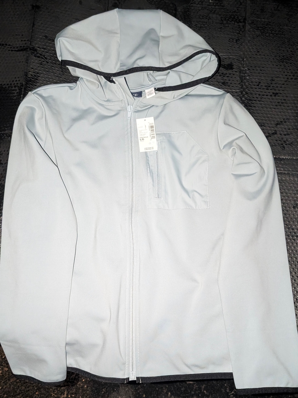 NWT The Children's Place Boys Cozy Tech Zip Hoodie L 10/12 Smoky Blue Flawless